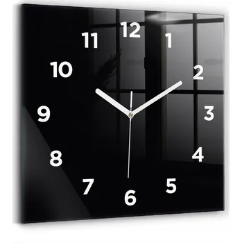 Hodiny Nástěnné hodiny Wallfluent černé 30 cm