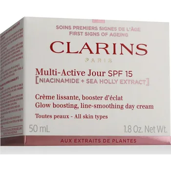 Pleťový krém Pleťový krém proti stárnutí Clarins vyhlazující a rozjasňující krém s SPF 15 na den 50 ml