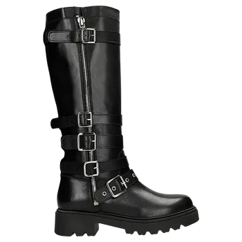 Dámské kozačky Zateplené Dámské Kozačky Biker Stylu Z Pravé Kůže Wojas 7111551 40