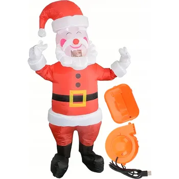 Karnevalový kostým NAFUKOVACÍ KOSTÝM SANTA CLAUSE KOSTÝM VÁNOČNÍ PŘEVLEK NA VÁNOCE MIKULÁŠE