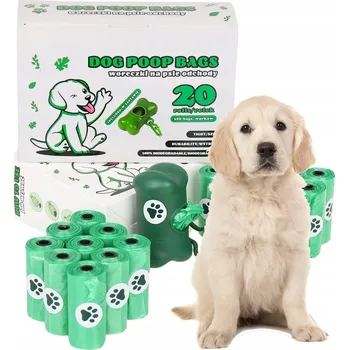 toaleta pro psa Sáčky na psí exkrementy biologicky rozložitelné 300 ks z pouzdro