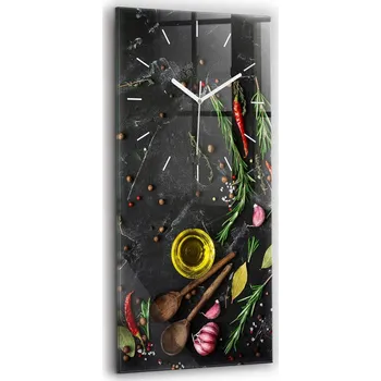 Hodiny Velké Nástěnné Hodiny Skleněné Vertikální Tiché – Koření na lince