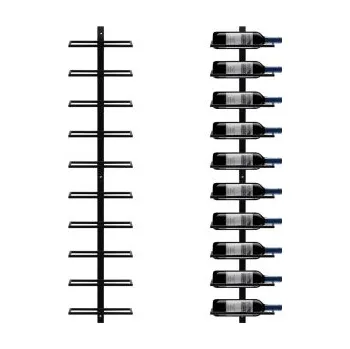 Nástěnný stojan na víno 591491, na 10 lahví - A YAHEETECH