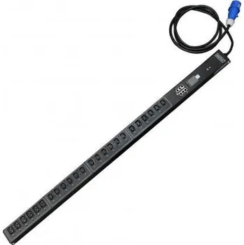 vypínač a zásuvka SMART PDU napájecí lišta 0U, IEC 60309 32A/250V zástrčka, 18x C13 10A/250V zásuvky, 6x C19 16A/250V, 32A