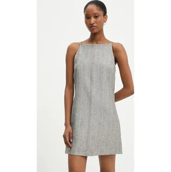 Dámské šaty Lněné šaty Answear.LAB LD2629.hak šedá 90X, vel. L
