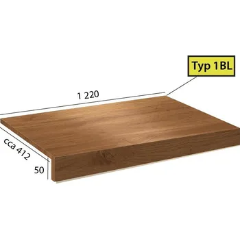 Schodiště Vinylové schody BRASED Ecoline Step 1BL - 9564 Dub vita tmavý