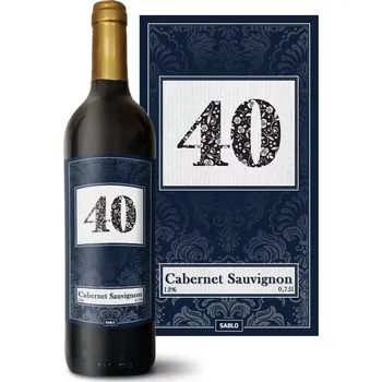 Víno Sablio Červené víno k 40. narozeninám: 0,75 l