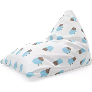 Sedací pytel Sablio Sedací vak Triangl Modré ovce: 120 x 100 x 100 cm