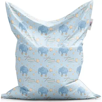 Sedací pytel Sablio Sedací vak Classic Bubny a sloni - 200x140 cm
