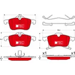 Sada brzdových destiček, kotoučová brzda LUCAS GDB1668DTE