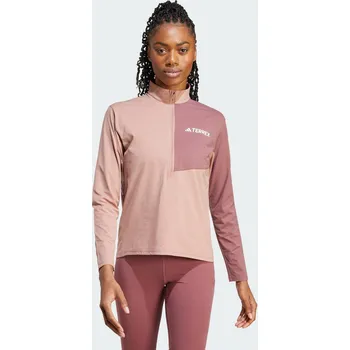 Dámská mikina ADIDAS Tričko Terrex Multi Climacool 1/2 Zip Long Sleeve XS RŮŽOVÁ