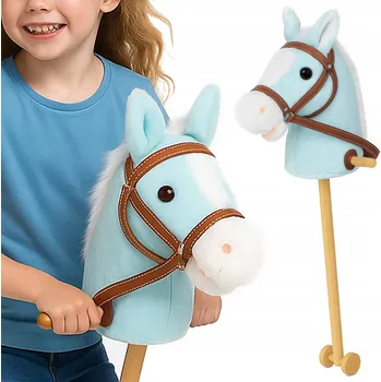 Hobby horsing VELKÝ HOBBY HORSE KŮŇ NA TYČI PLYŠOVÝ KONÍK NA BATERIE MINT