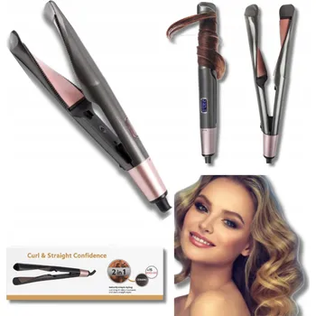 Žehlička na vlasy VLNOVKA ŽEHLIČKA NA VLASY NA VLASY VLNY LOKI 2V1