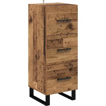 Příborník do zásuvky Bufet se zásuvkou, staré dřevo, 34,5 x 34 x 90 cm