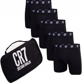 CR7 PÁNSKÉ BOXERKY SLIPY TRUNK 5 KS DÁRKOVÉ BALENÍ DÁREK ČERNÉ vel. XL