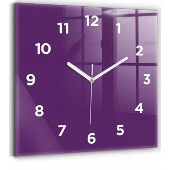 Hodiny Nástěnné hodiny Wallfluent fialové 30 cm