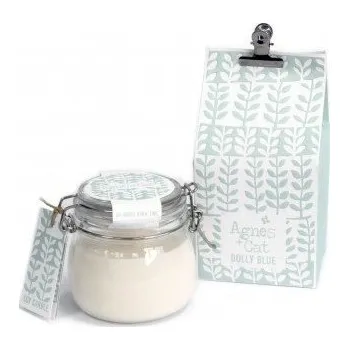 Svíčka Sójová Svíčka v Uzavíratelné Sklenici - Dárkové Balení - Dolly Blue, 400 g