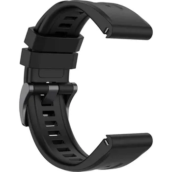 Řemínek na hodinky BIKEFLOW Řemínek hodinky Garmin Coros 26 mm silikon černý rychloupínací ČERNÁ