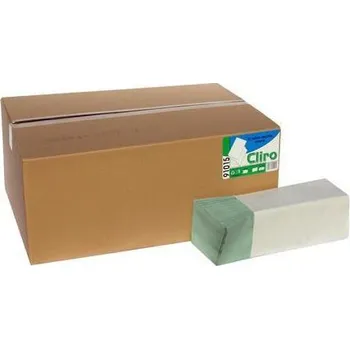 Papírový ručník Papírové ručníky CLIRO 1vrstvé, zelené, 20 ks