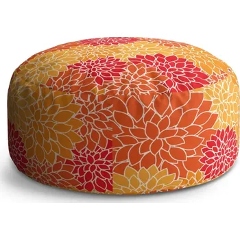 Taburet Sablio Taburet Circle Barevné květiny: 38x48 cm