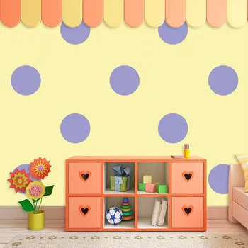 Tapeta Sablio Tapeta Fialové tečky - 125x75 cm