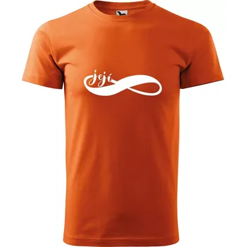 Sablio Tričko s potiskem Navždy její - oranžové 2XL