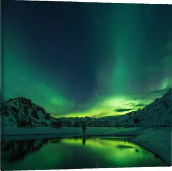 Obraz Sablio Obraz Zelená záře - 110x110 cm