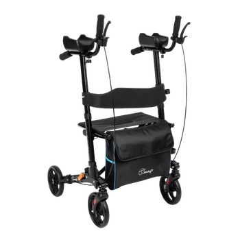 Chodítko pro seniory Hliníkové čtyřkolové chodítko LEXI s loketními opěrkami a brzdami