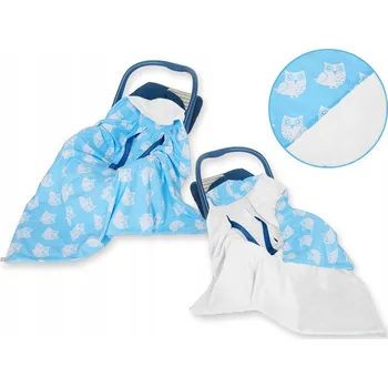 Zavinovačka Velká oboustranná zavinovačka/deka do autosedačky/nosítka pro miminka - Sovy ni