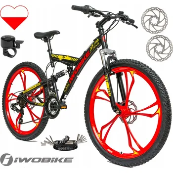 Horské kolo Horské kolo MTB iWobike RedFury, rám 18,5 palce, kola 26", černé