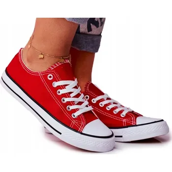 Dámské tenisky KLASICKÉ DÁMSKÉ TENISKY ČERVENÉ 37