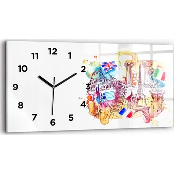 Hodiny Nástěnné hodiny Wallfluent oranžové 60 cm