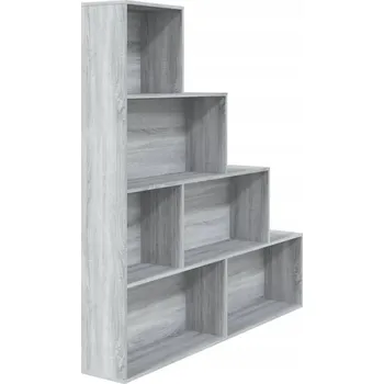 Knihovna Regál na knihy, šedý dub sonoma, 155x24x160 cm