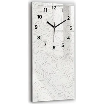 Hodiny Foto Hodiny Skleněné Nástěnné Do Moderních Interiérů Skvrny abstrakce 30x60 cm