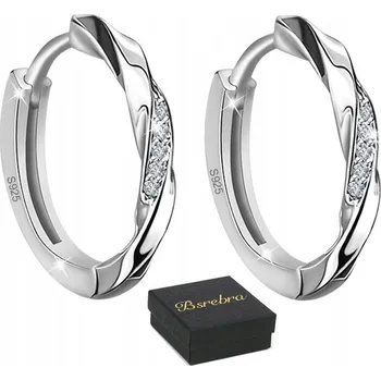 Náušnice Bsrebra Stříbrné náušnice se zirkony stříbrná