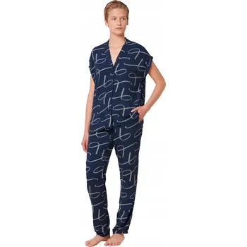 Dámské pyžamo Dámské pyžamo TRIUMPH Boyfriend Fit PW 01 Kalhoty a košilové tričko, velikost 36 S