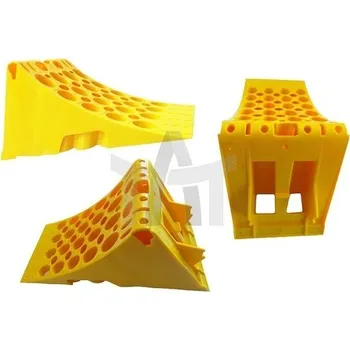 Zajišťovací klín kola Klín pod kolo velký plastový žlutý KL76051