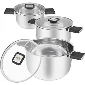 Sada nádobí RESTO 92214 Sada hrnce a poklice 6ks (ANSER)