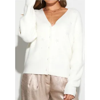 Dámský svetr Sinsay - Žebrovaný pletený svetr - krémová - 341FJ-01X - 341FJ-01X-M