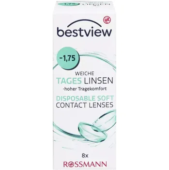 Kontaktní čočky Best View Denní kontaktní čočky -1,75 8 ks