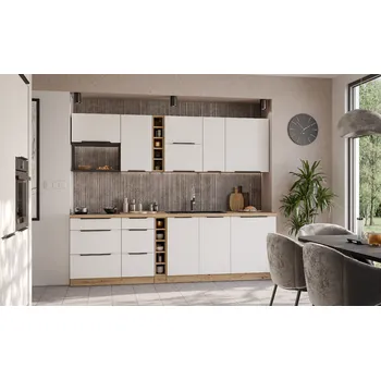 Kuchyňská linka Kuchyňská linka 255 cm Aria 1 - Dub artisan + WH Crystal white AFM