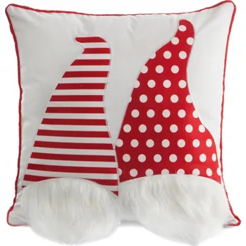 Povlak na dekorativní polštářek Vánoční povlak na polštář dekorativní 45x45 s aplikací skřítků