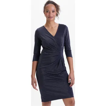 Dámské šaty Orsay Tmavě modré dámské pouzdrové šaty - Dámské Orsay černá 2526128