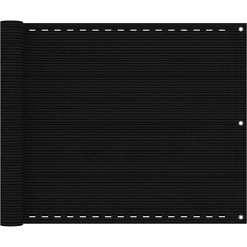 Slunečník zahrada-XL Balkonová zástěna černá 75 x 400 cm HDPE 311029