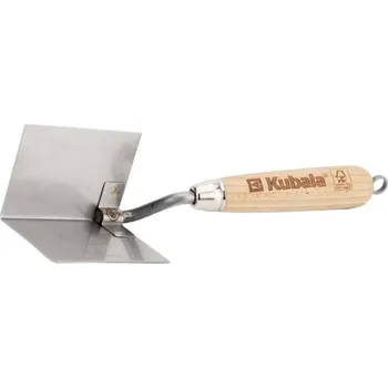 Zdenické nářadí KUBALA - WOOD LINE lžíce štukatérská nerez 60x85mm rohová vnitřní - dřevěná rukojeť Kubala K5909
