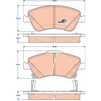 Brzdová destička Sada brzdových destiček, kotoučová brzda LUCAS GDB3481