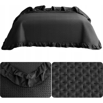 Prostěradlo Přehoz na postel Łóżkoholicy z mikrovlákna 170 cm x 210 cm černý