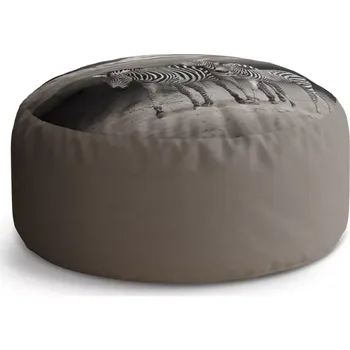 Taburet Sablio Taburet Circle Zebry: 38x48 cm