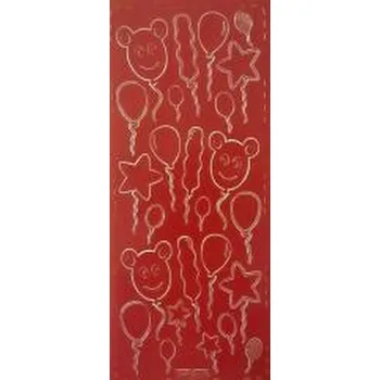 Set školních potřeb Stiker ażurowy 10x23cm czerwony