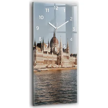 Hodiny Skleněné hodiny Dekor Tichý mechanismus Loft Nástěnné hodiny Parlament v Budapešti